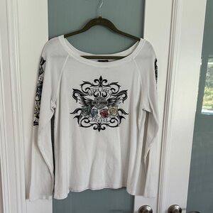 Harley-Davidson Ladies White Long Sleeve Tee with Graphic